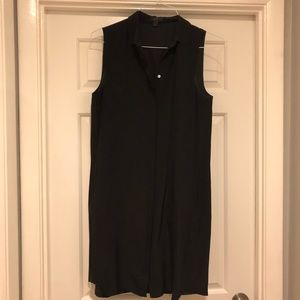 Black J. Crew Button Dress